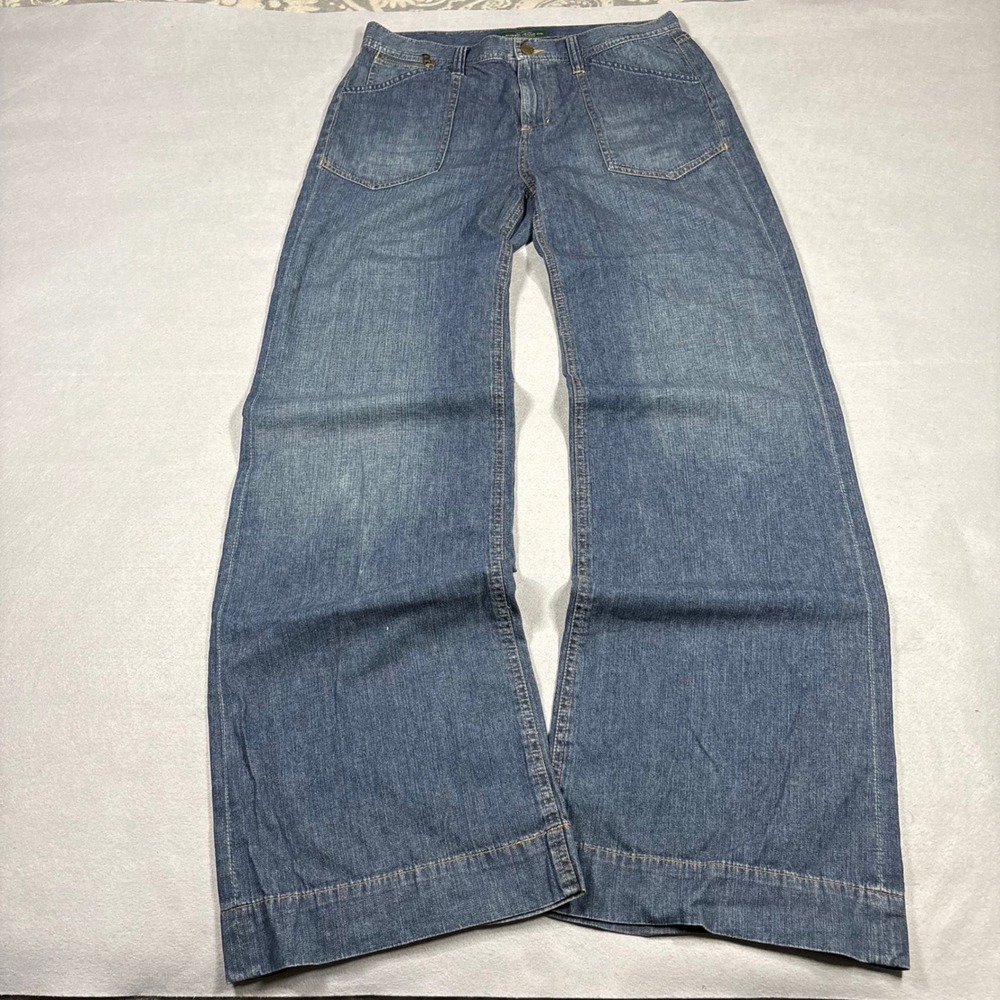 Lauren Ralph Lauren Wide Leg Patch Pocket Denim Jeans Blue 6 209108760